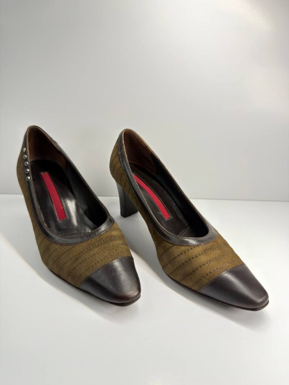 Valentina Rangoni Suede & Leather Heels – Women’s US 5.5B – Made in Italy - Picture 3 of 15